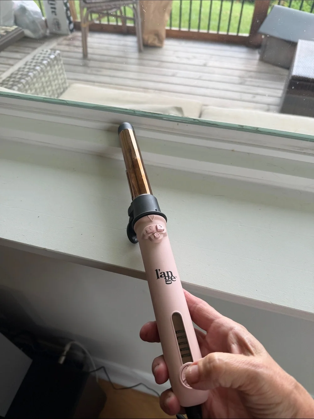 L'ANGE Le Pirouette Blush Rotating Curling Iron — Blush Pink & Rose Gold